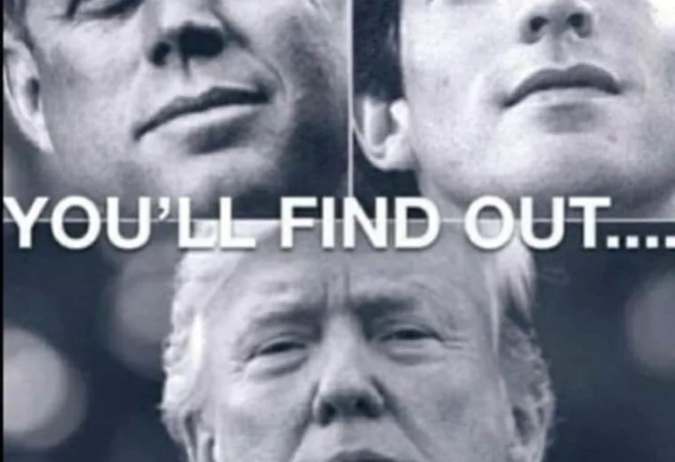 Monochrome political portrait meme